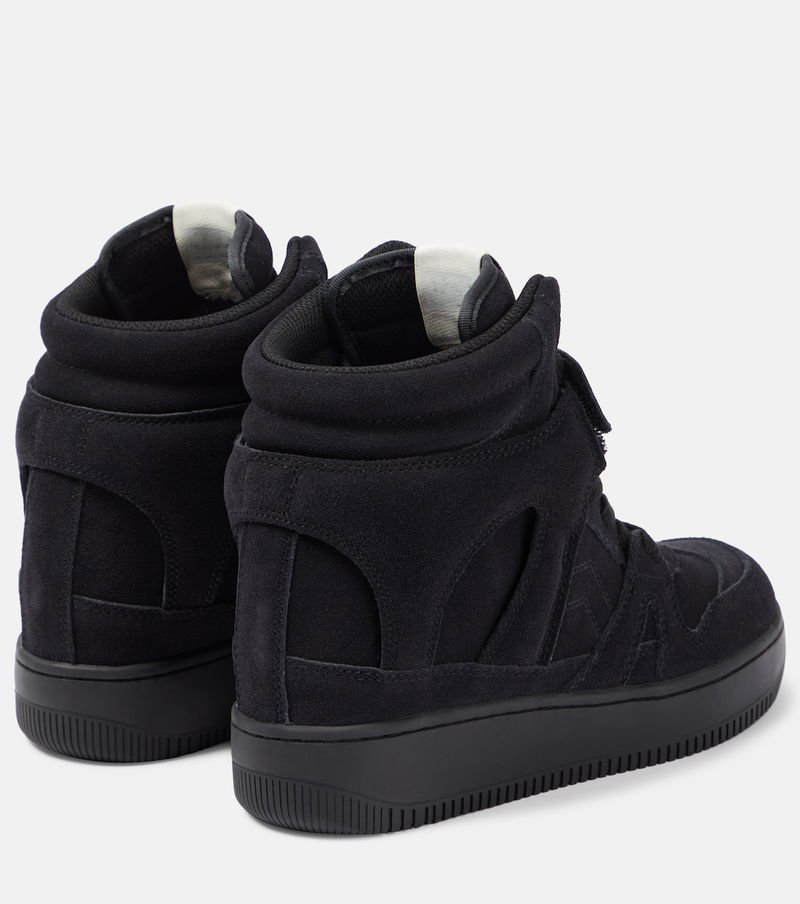 ISABEL MARANT Ellyn Suede High-Top Sneakers in Black