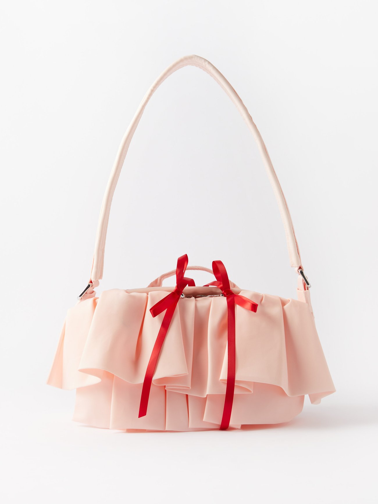 SIMONE ROCHA Ruffled Nylon Shoulder Bag in Pink | endource