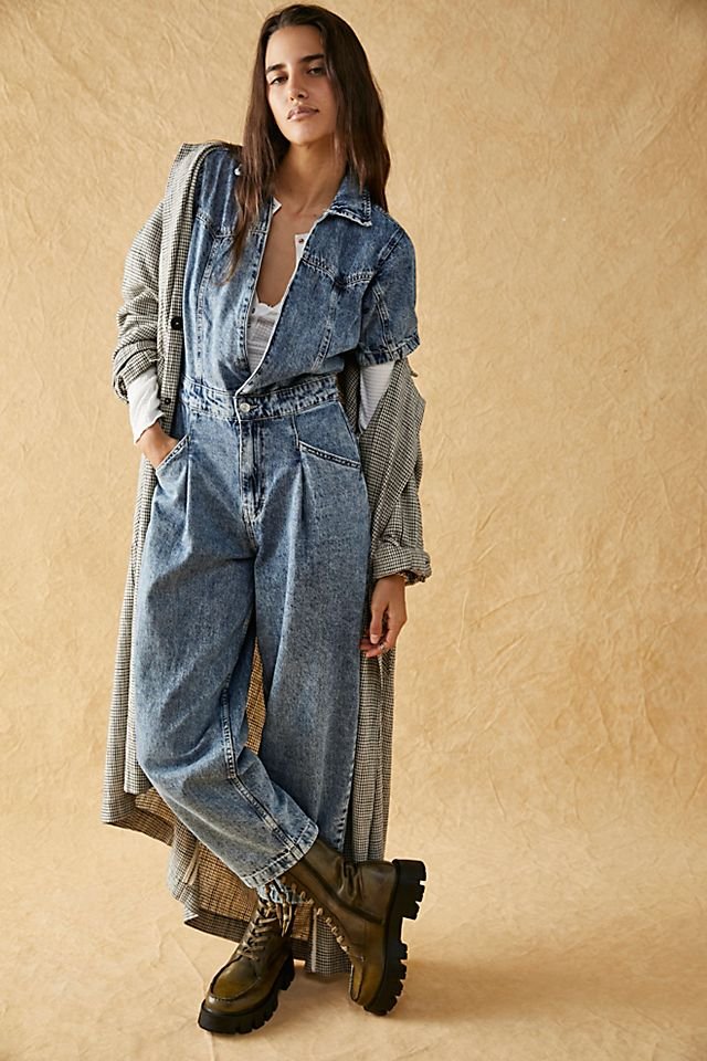 FREE PEOPLE We The Free - Marla Trouser Jumpsuit in Inky Indigo