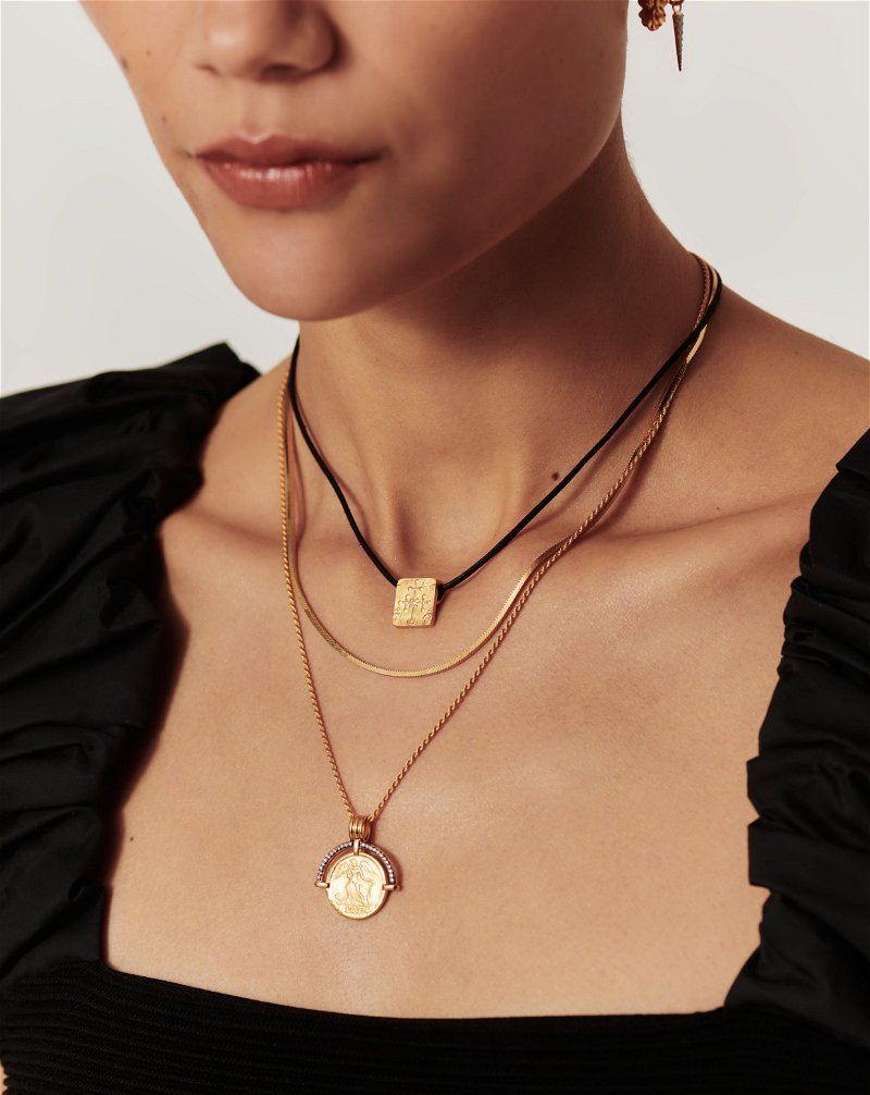 MISSOMA Lucy Williams Byzantine Coin Cord Necklace in 18ct Gold