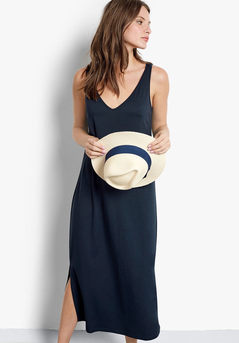 HUSH Janelle Jersey Maxi Dress in Midnight