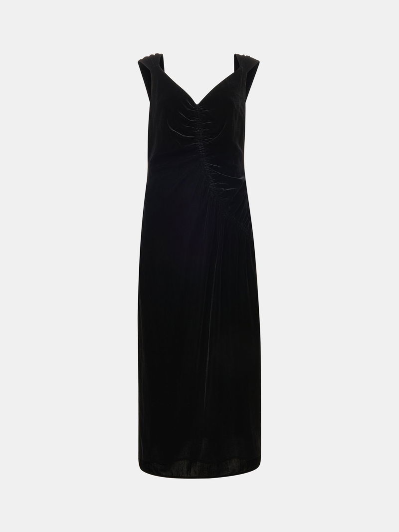 sachin and babi light blue dress Whistles Arie Hammered Satin Midi Dress In Cobalt Blue