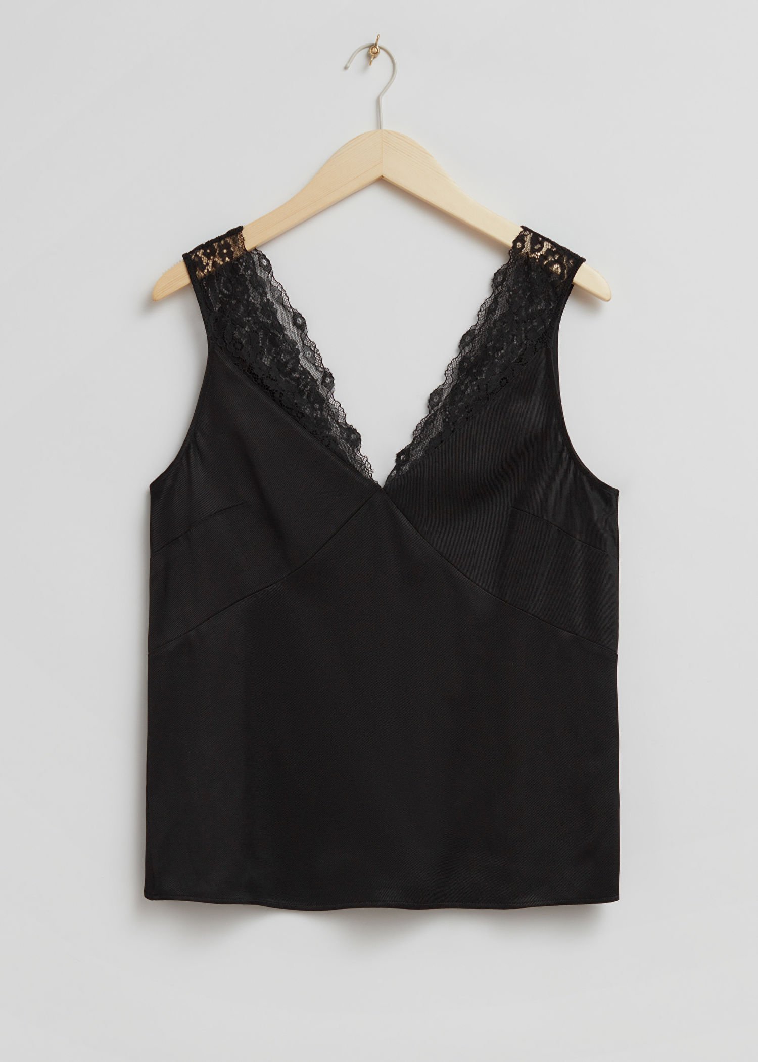  OTHER STORIES Relaxed Lace Detail Top in Black