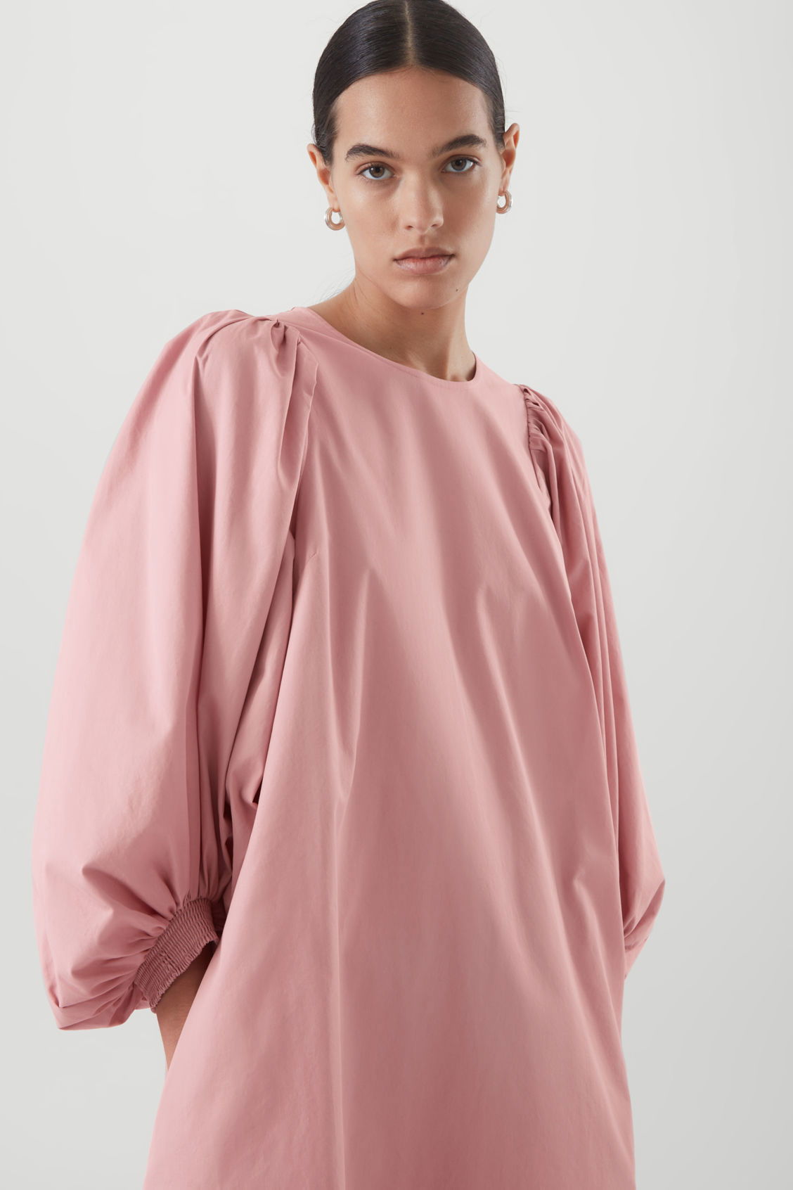 COS Puff-Sleeve Midi Dress | endource