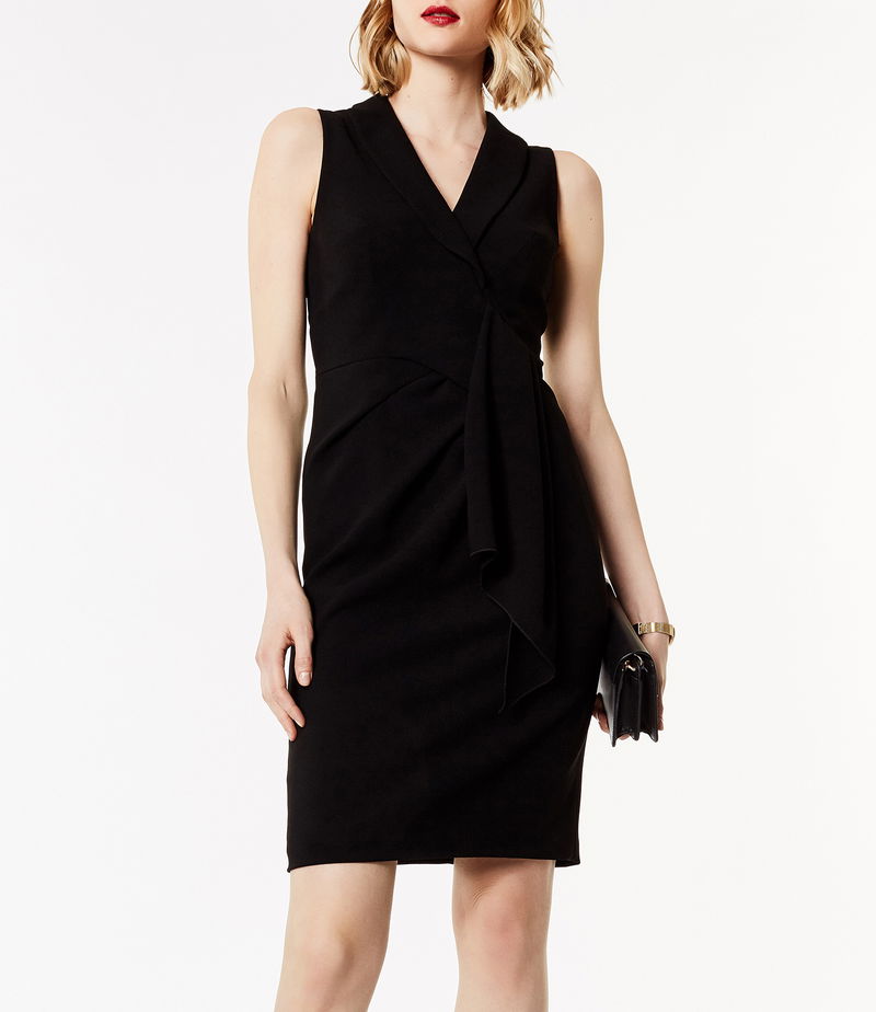 karen millen wrap effect dress