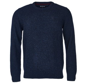 Blue glitter knit sweater with Barbour label