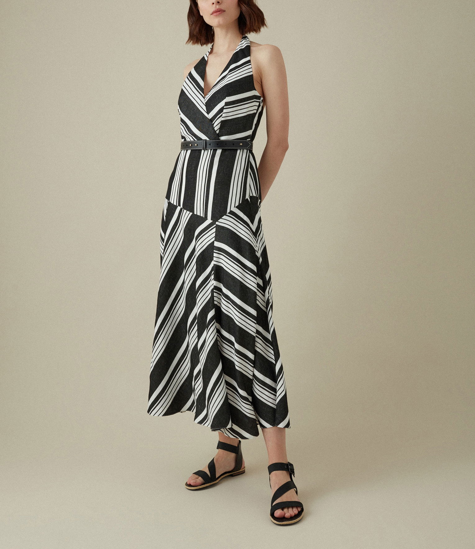 KAREN MILLEN Striped Midi Dress | endource