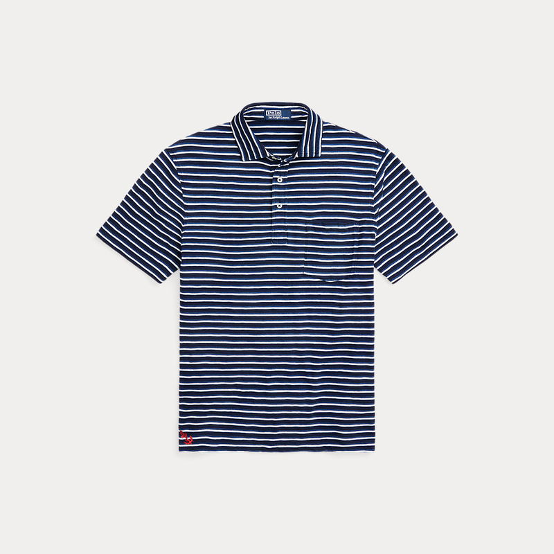 ralph lauren blue striped polo