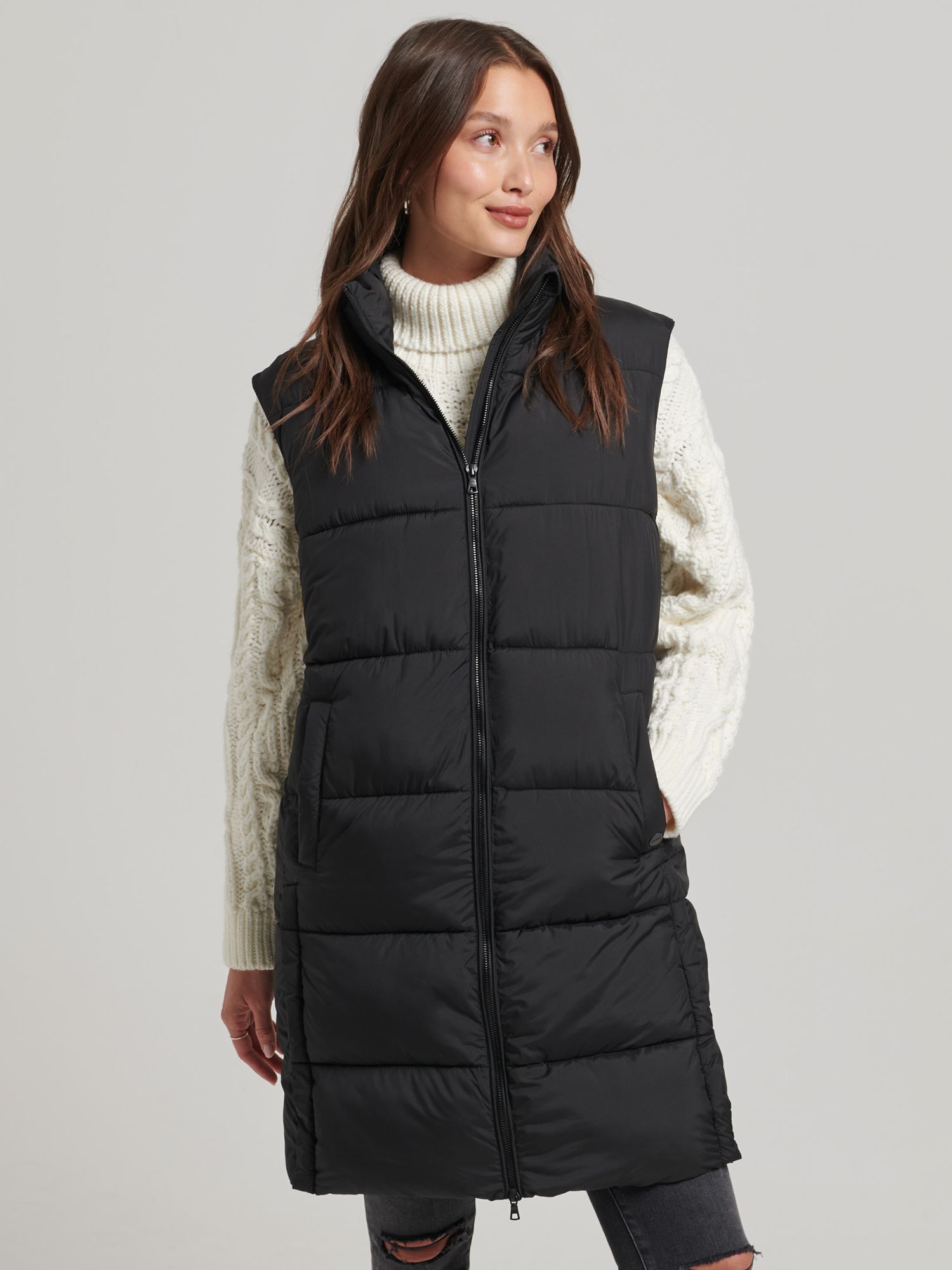 SUPERDRY Longline Quilted Gilet endource