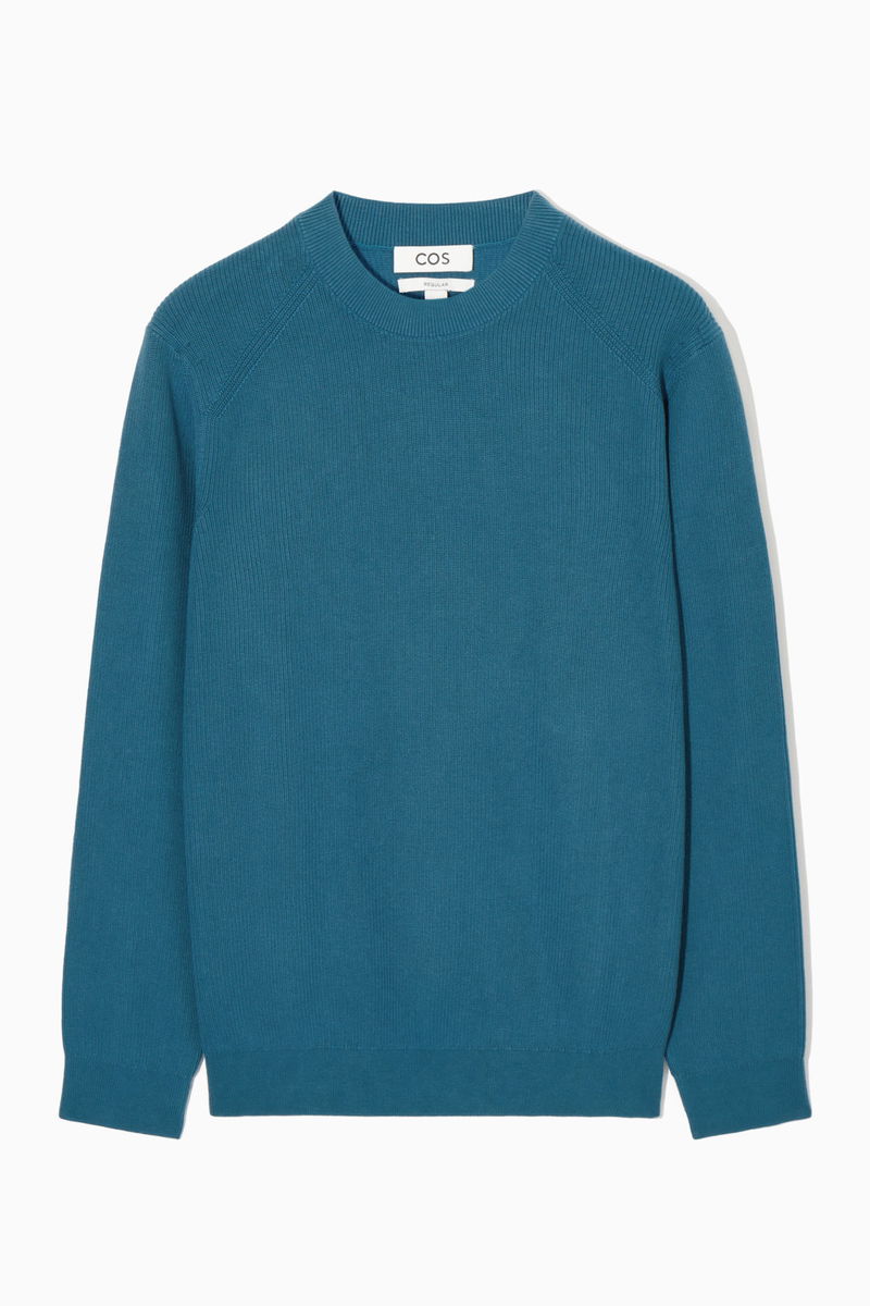 Buy Sosandar Blue Rib Knit Super Cosy Jumper from Next Luxembourg