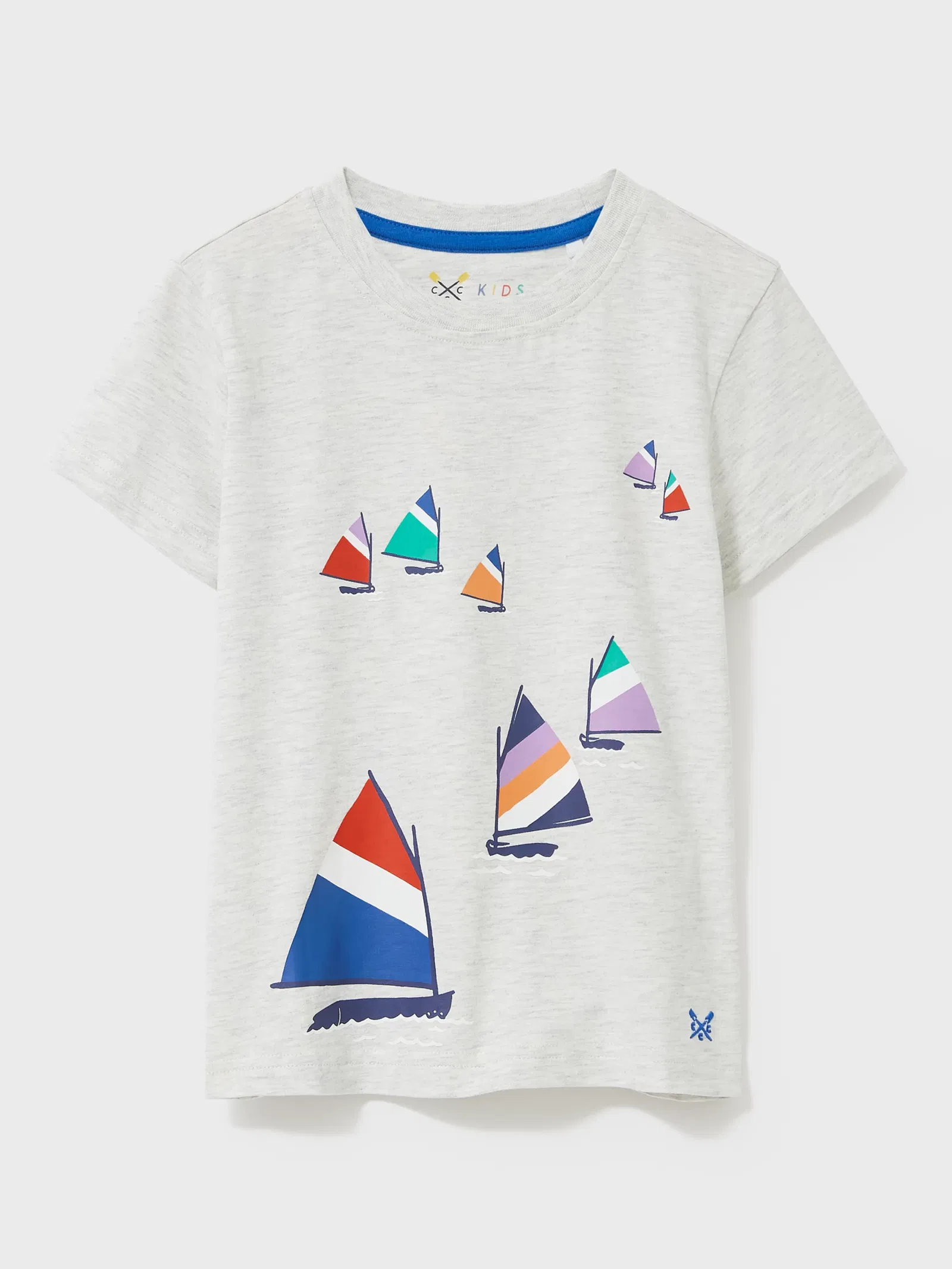 Grey Sailing Tee shirt with summer logo in Clothing / Men / Shirts & tops -  Xanemo Sailing