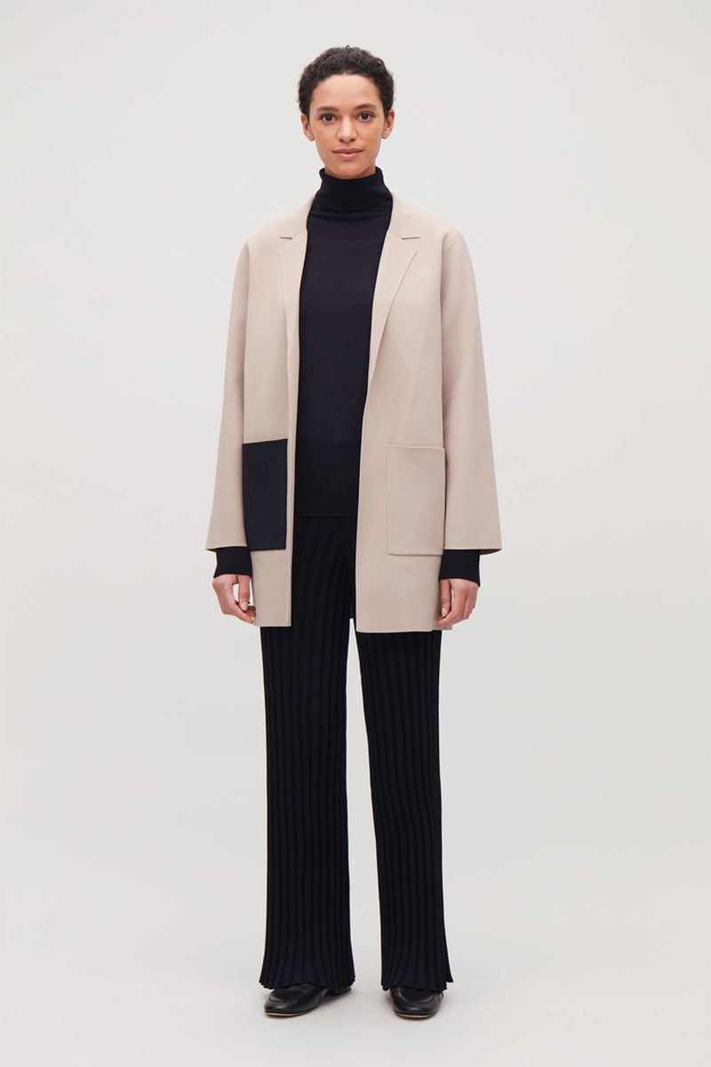 COS Long Structured-Knit Jacket