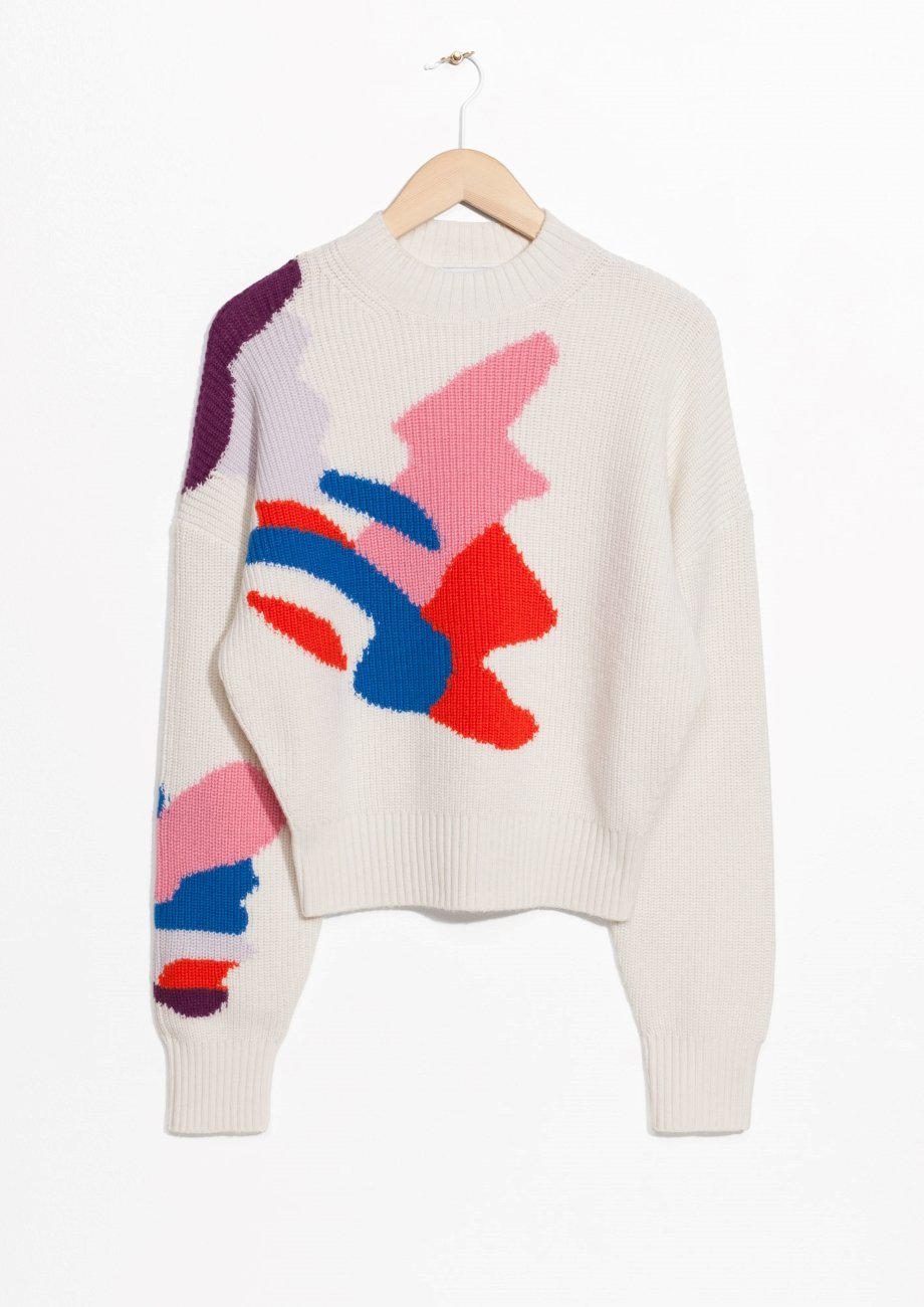 & OTHER STORIES Cropped Color Splash Sweater | Endource