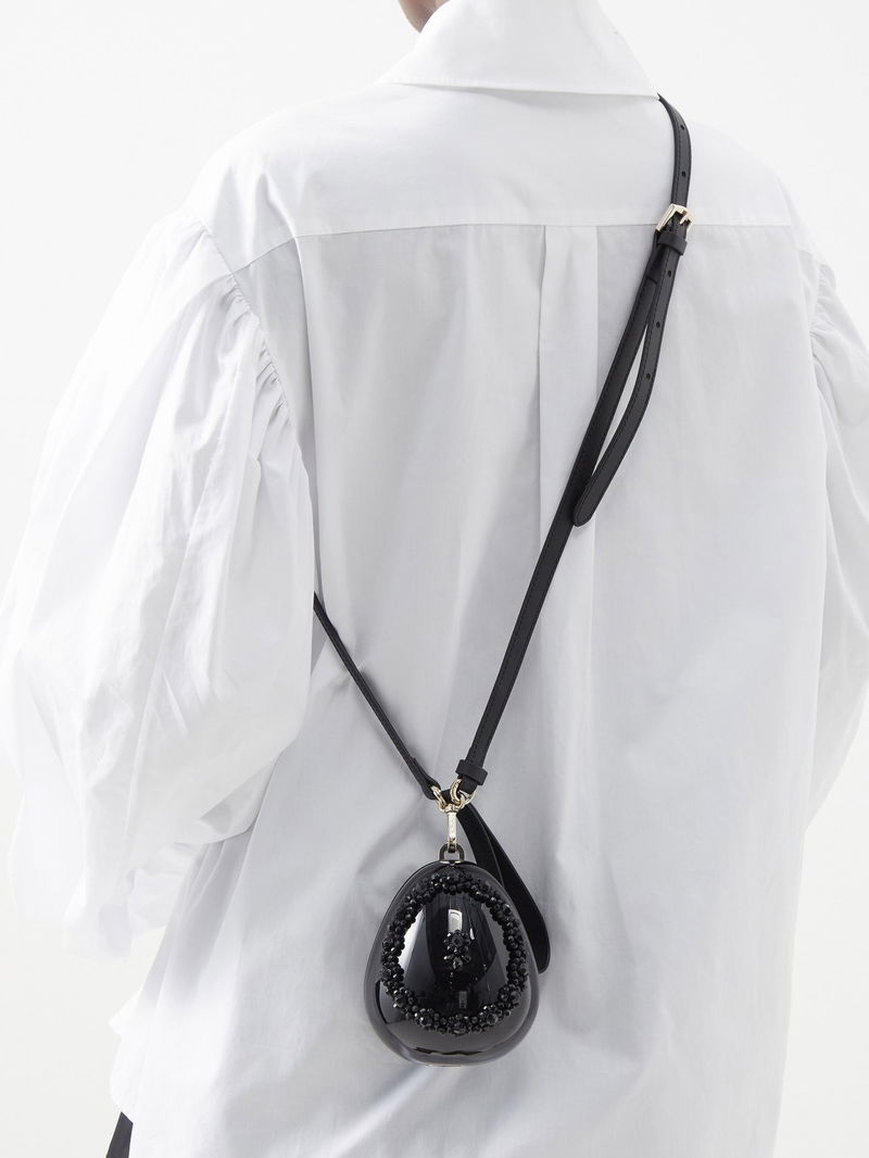 SIMONE ROCHA Egg Bead-Embellished Clutch Bag endource