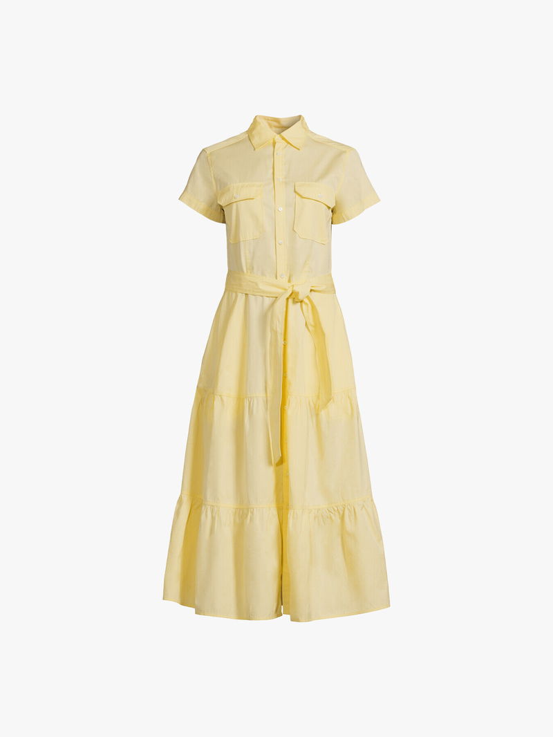 Polo Ralph Lauren Tiered Cotton Shirtdress - Maxi dresses - Boozt