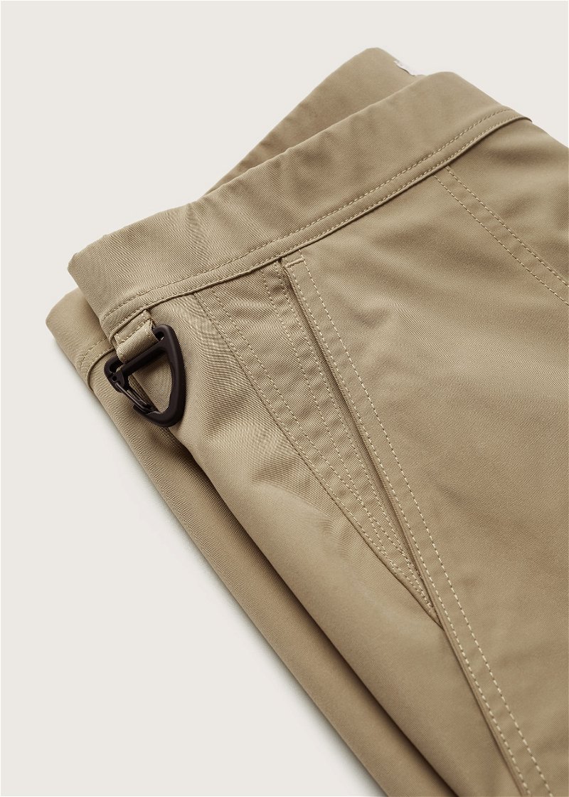 Buy Mango women side pocket pants beige Online