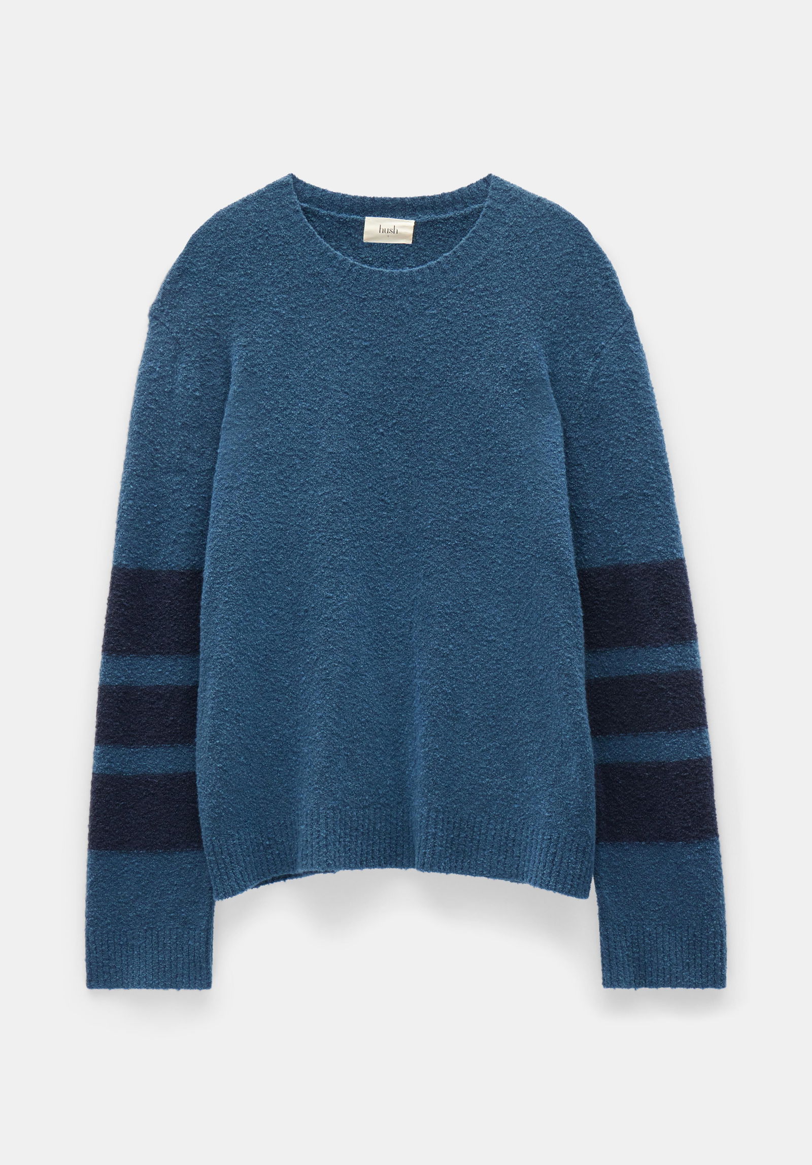 HUSH Bellata Sleeve Stripe Knitted Jumper | endource
