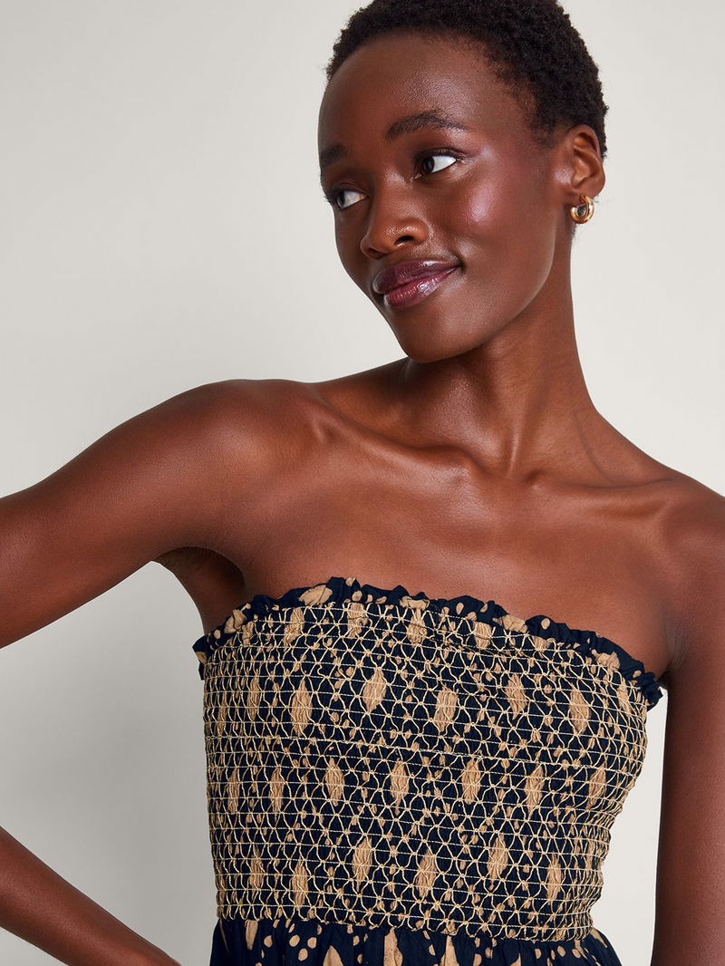 Briana Batik Print Strapless Dress Briana Batik Print Strapless Dress