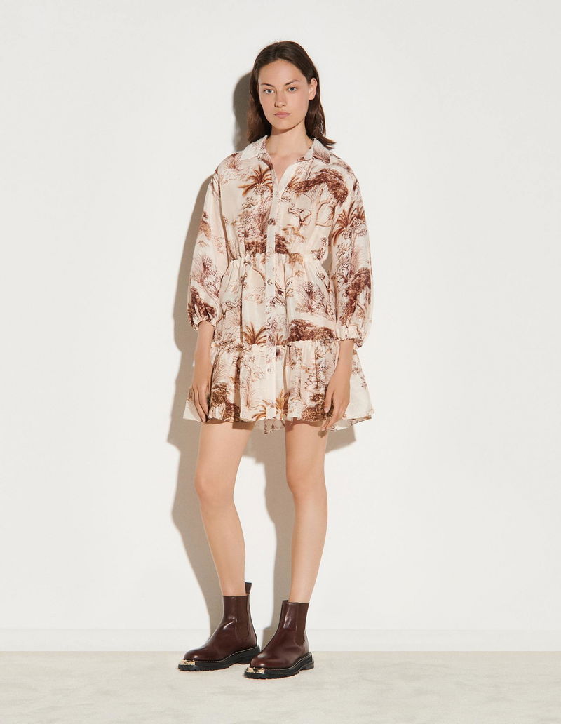 sandro floral shirt dress Sandro | Dresses | Sandro Silk Floral Shirt Dress