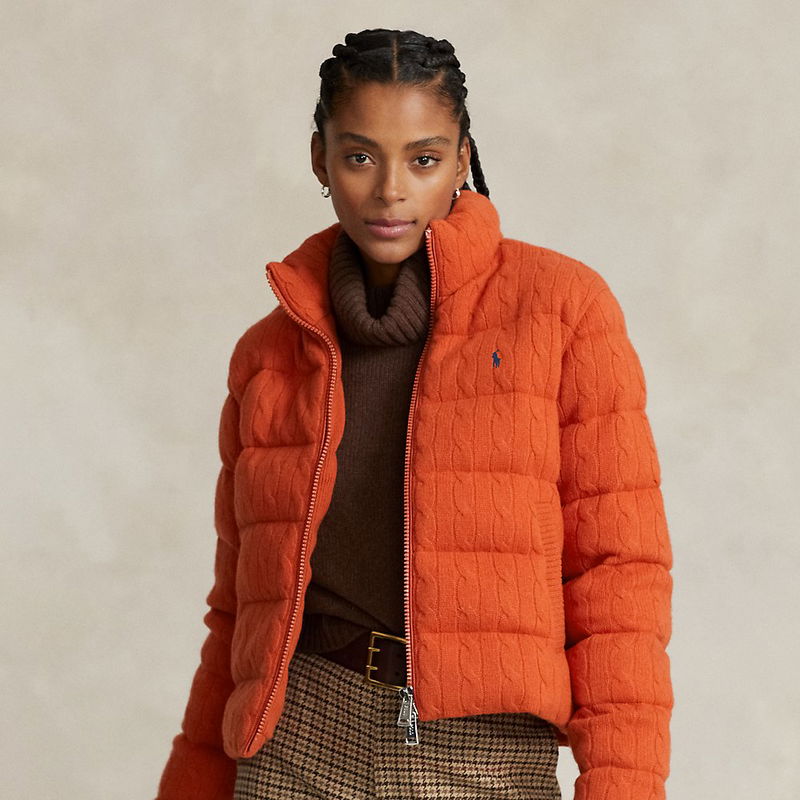 POLO RALPH LAUREN Cable-Quilted Wool-Cashmere Jacket endource