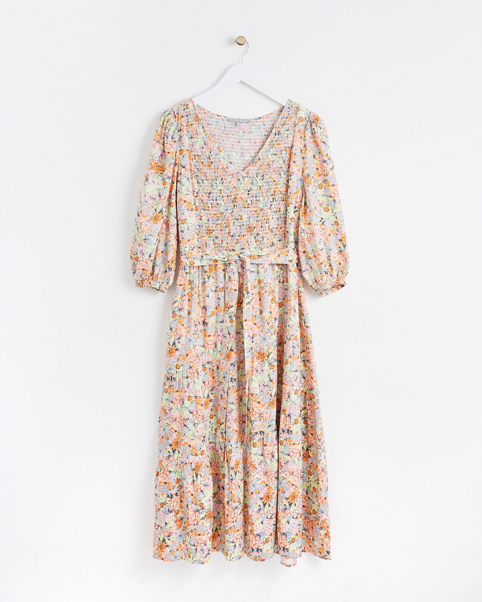 Oliver Bonas pink soft rose candy wedding guest event dress midi small medium  UK 8 10 12 vgc