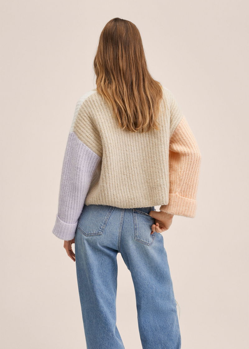 Colorblock Knit Cardigan