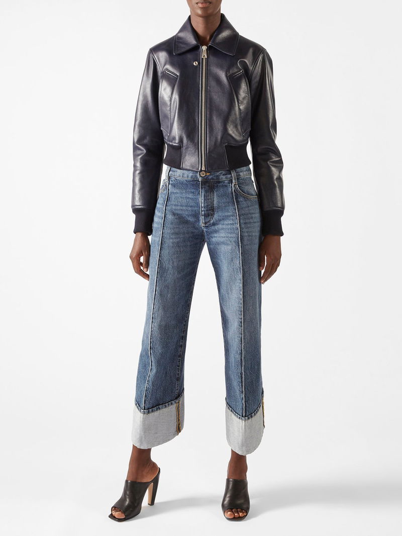 BOTTEGA PointCollar Leather Jacket Endource