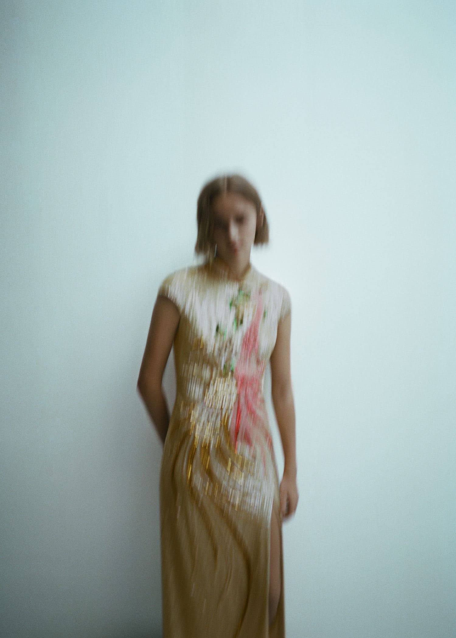 MANGO Sequin-Embroidered Design Dress | endource