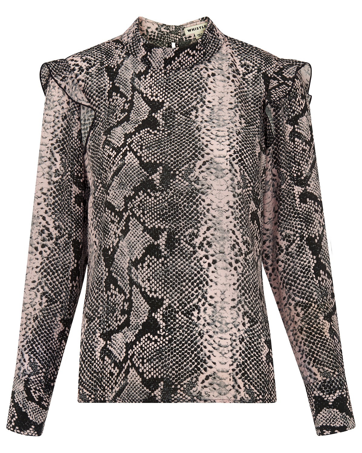 WHISTLES Ester Python Print Silk Blouse | endource