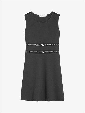 CALVIN KLEIN Dress Punto Black Logo Endource in Skater Tape | CK