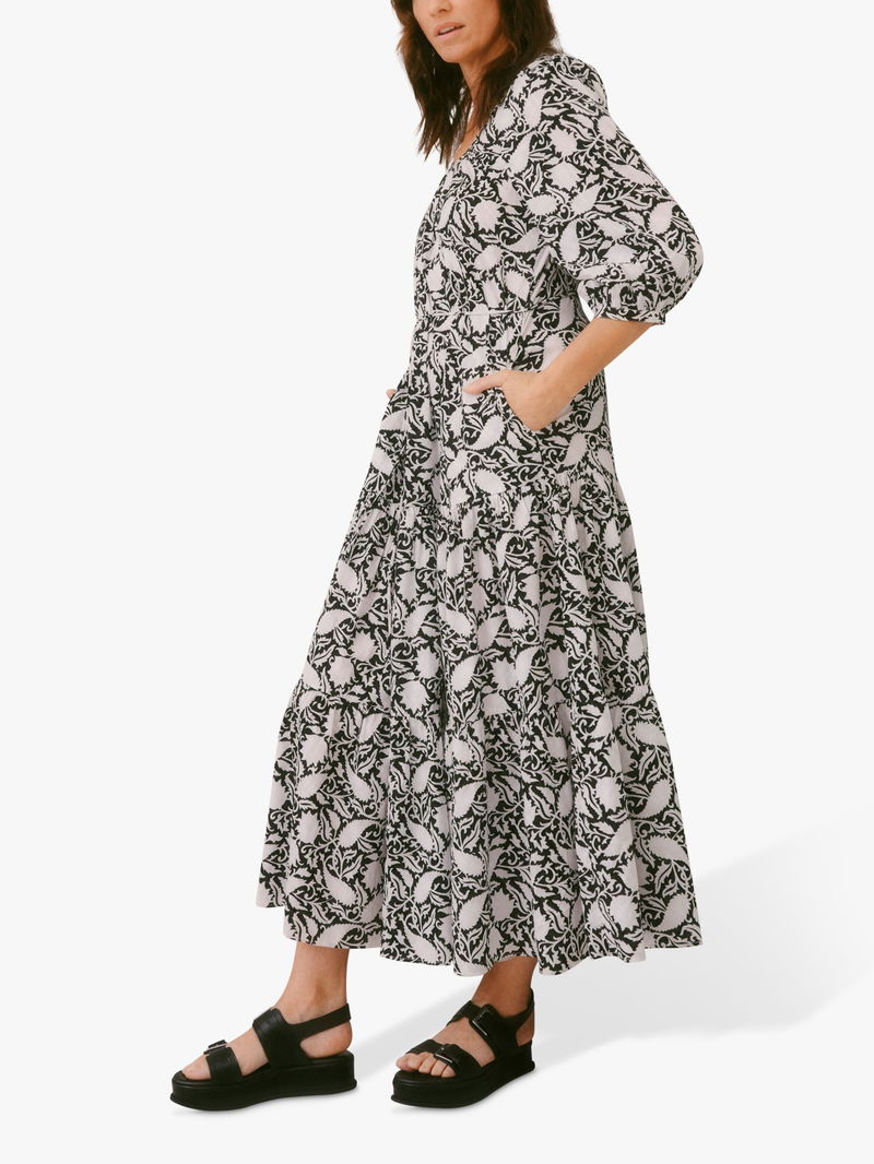 Trapeze Dress Whistles Black Floral Dress WHISTLES Floral Print