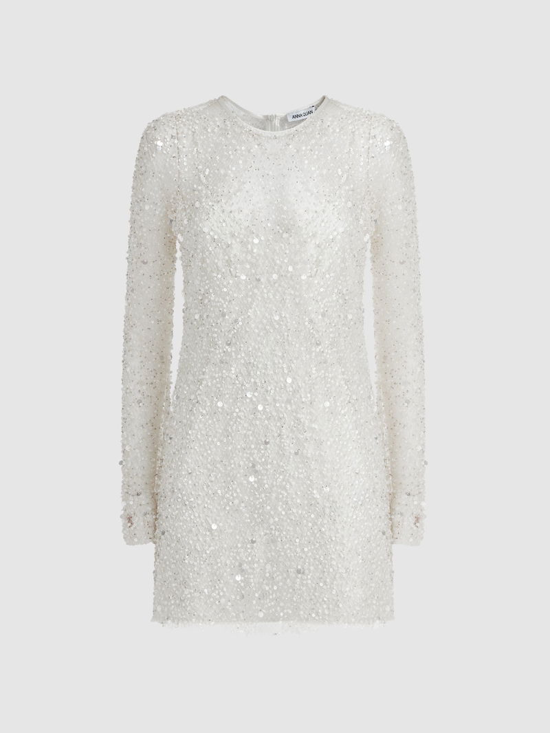 marzia mini dress Marzia crystal-embellished gauze mini dress