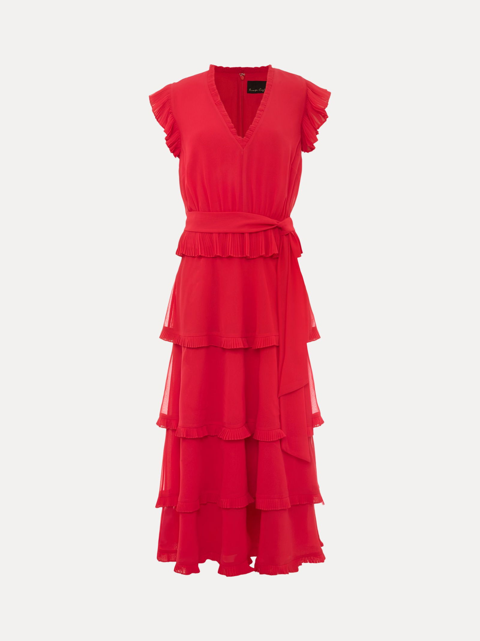 Phase Eight Josephina Tiered Ruffle Midi Dress | Endource