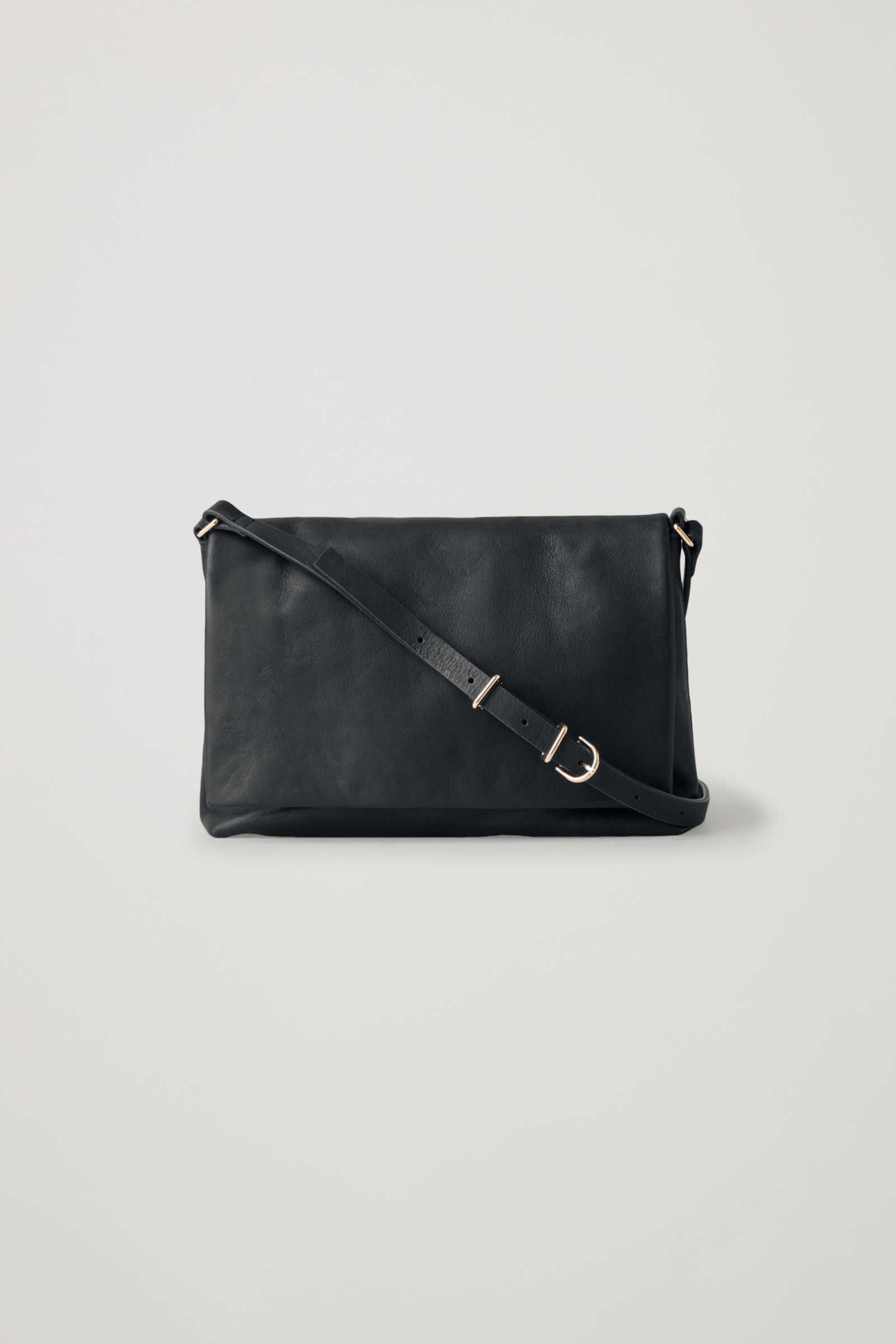 COS Leather Crossbody Bag in Black