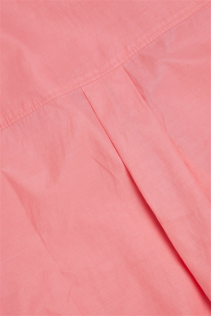 COS Zip-Up Cotton Shirt Dress in Pink | Endource
