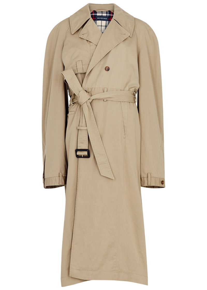 Balenciaga Deconstructed Cotton Twill Trench Coat Endource 9689