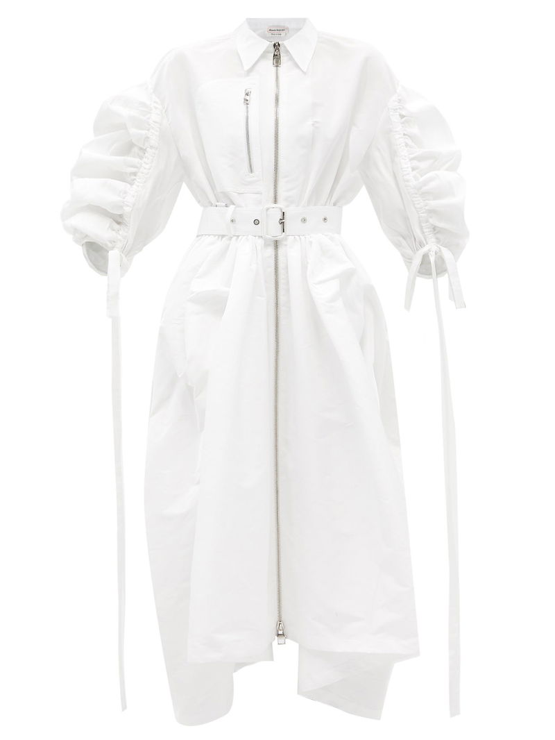 alexander mcqueen white shirt dress Alexander McQueen | Dresses | Alexander Mcqueen Cotton Poplin White Long  Sleeve Shirt Dress