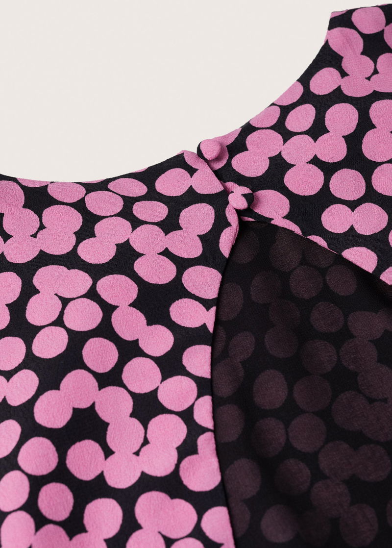 MANGO Printed Cut-Out Detail Dress | endource