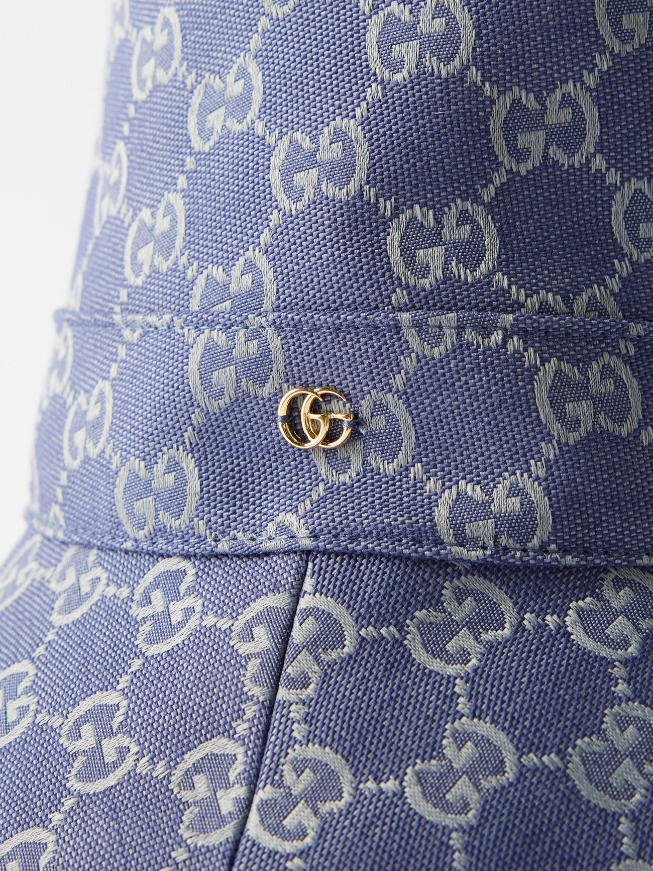 GUCCI GG-Jacquard Wide-Brim Canvas Bucket Hat | endource