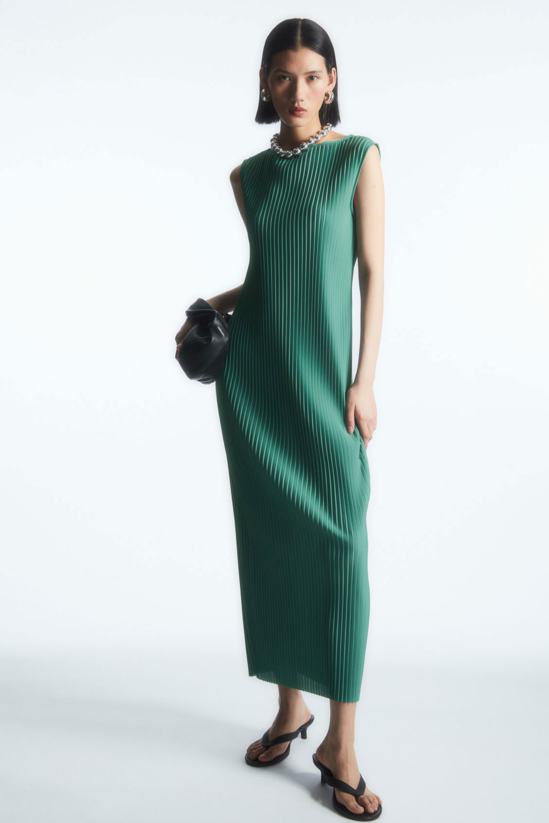 COS Sleeveless Pleated Maxi Dress | endource