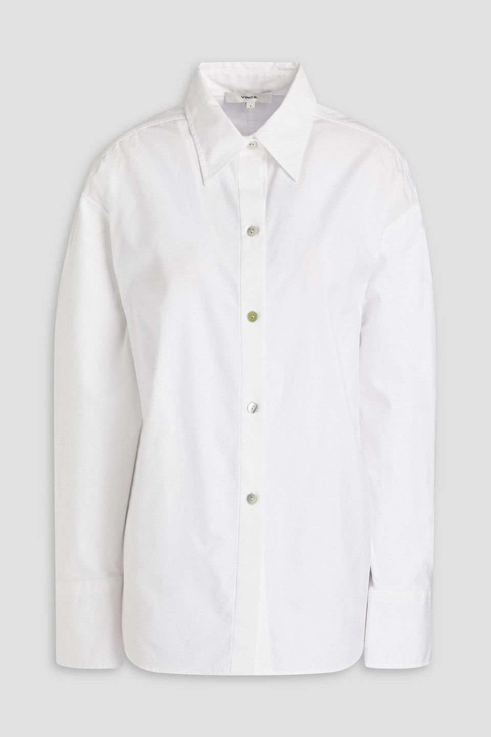 Vince Poplin Shirt In White Endource