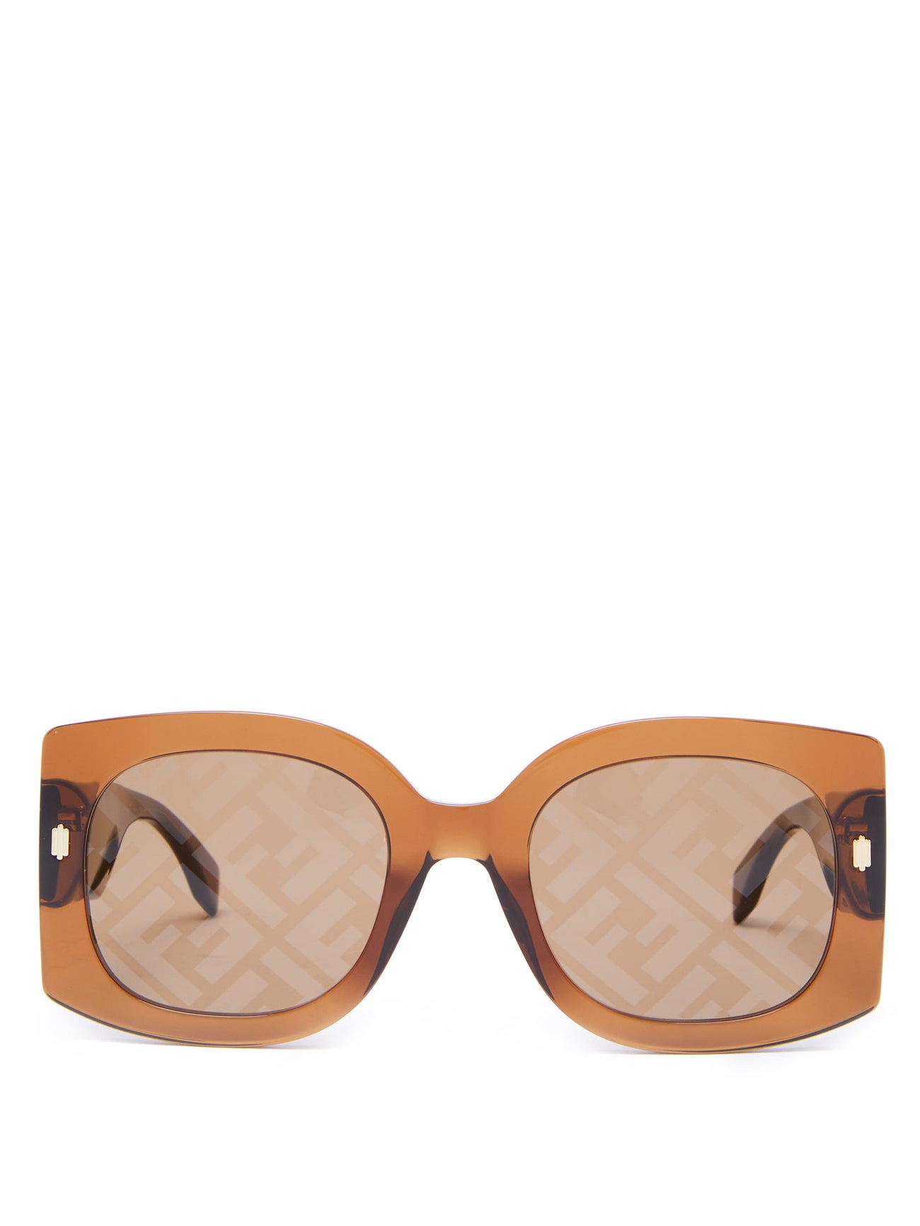 FENDI FF-Logo Square Acetate Sunglasses endource