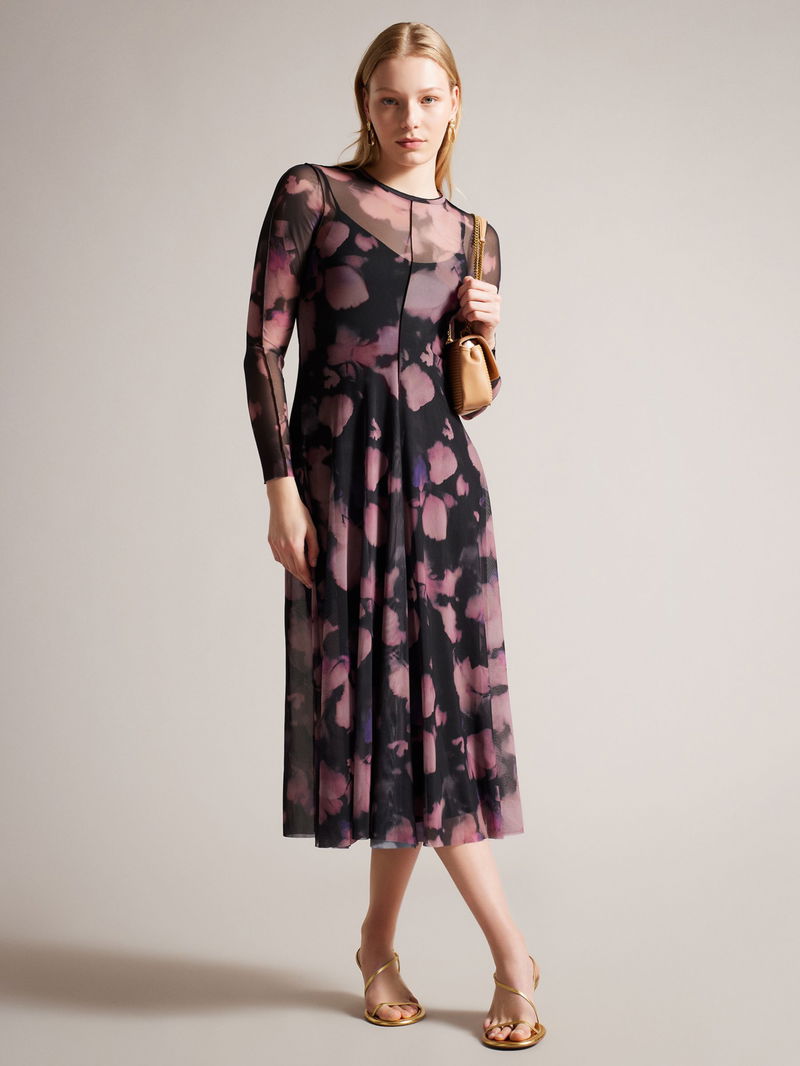Midi Dresses Ted Baker Dress Burgundy Buy Baker By Ted Baker Plum