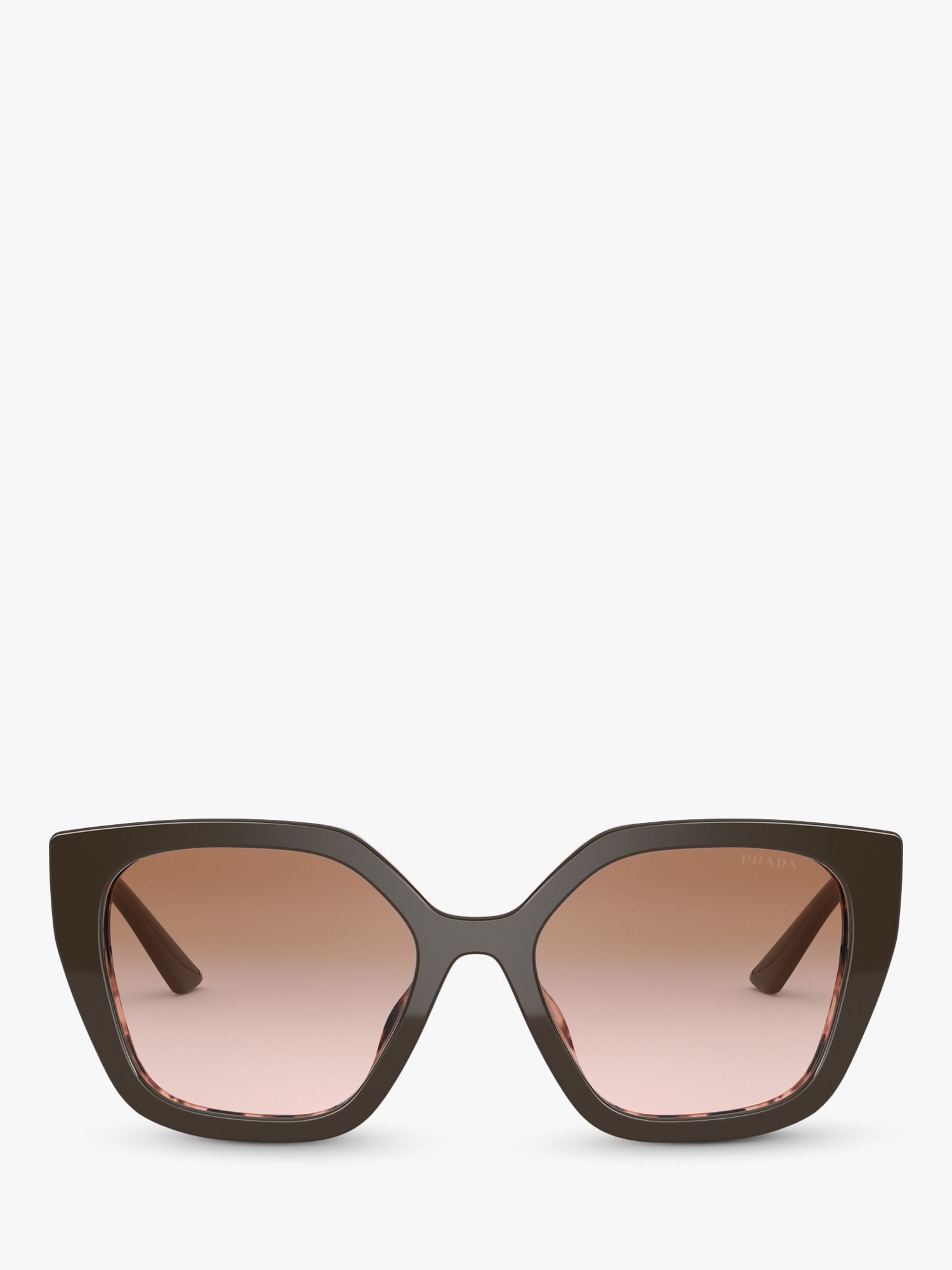 Prada Pr24xs Rectangular Sunglasses In Brown Endource 