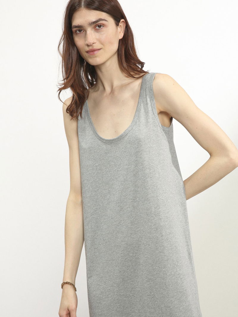 Grey Relaxed-fit organic-cotton jersey tank dress, Raey