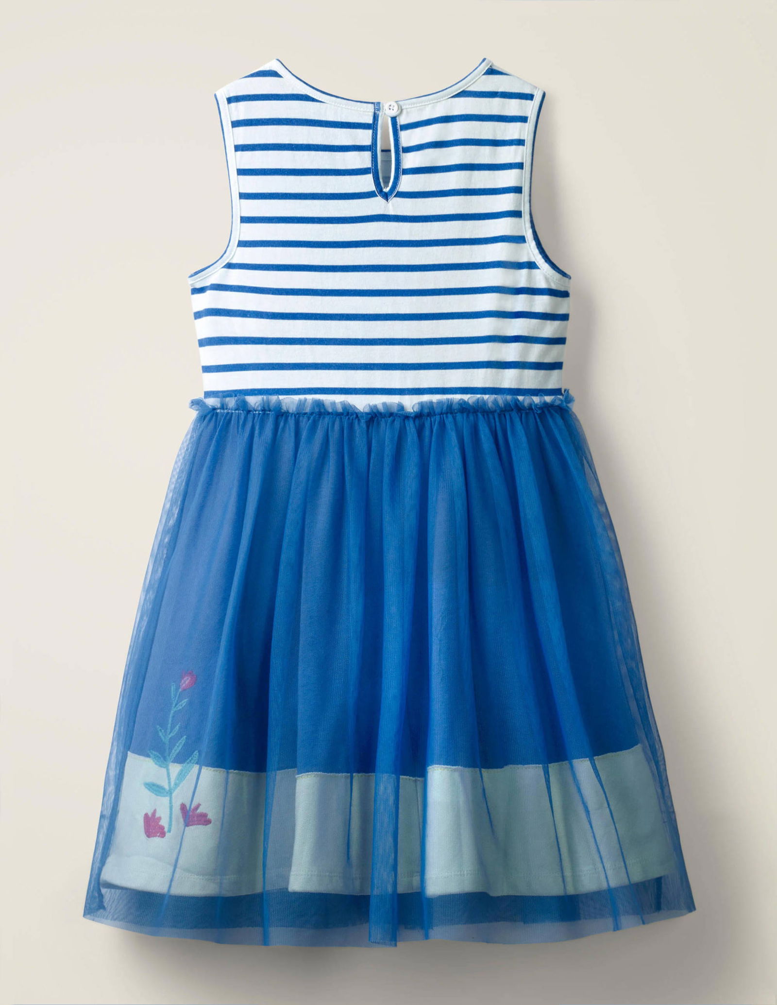 chinese dress ladies Tulle Ruffle Maxi Dress-Navy