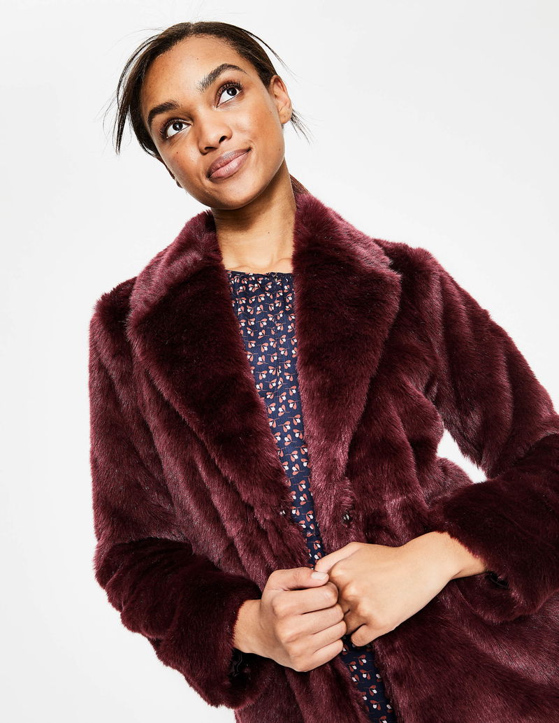 boxgrove faux fur coat