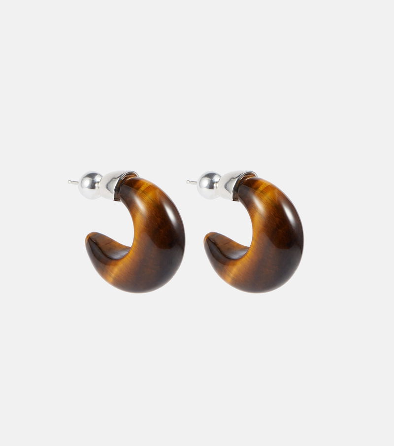 SOPHIE BUHAI Donut Sterling Silver Hoop Earrings With Tiger's Eye