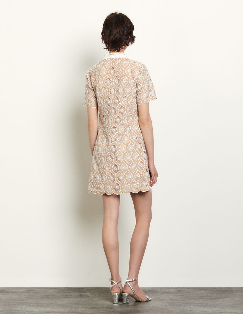 sandro short broderie anglaise dress SANDRO Short Broderie Anglaise Dress
