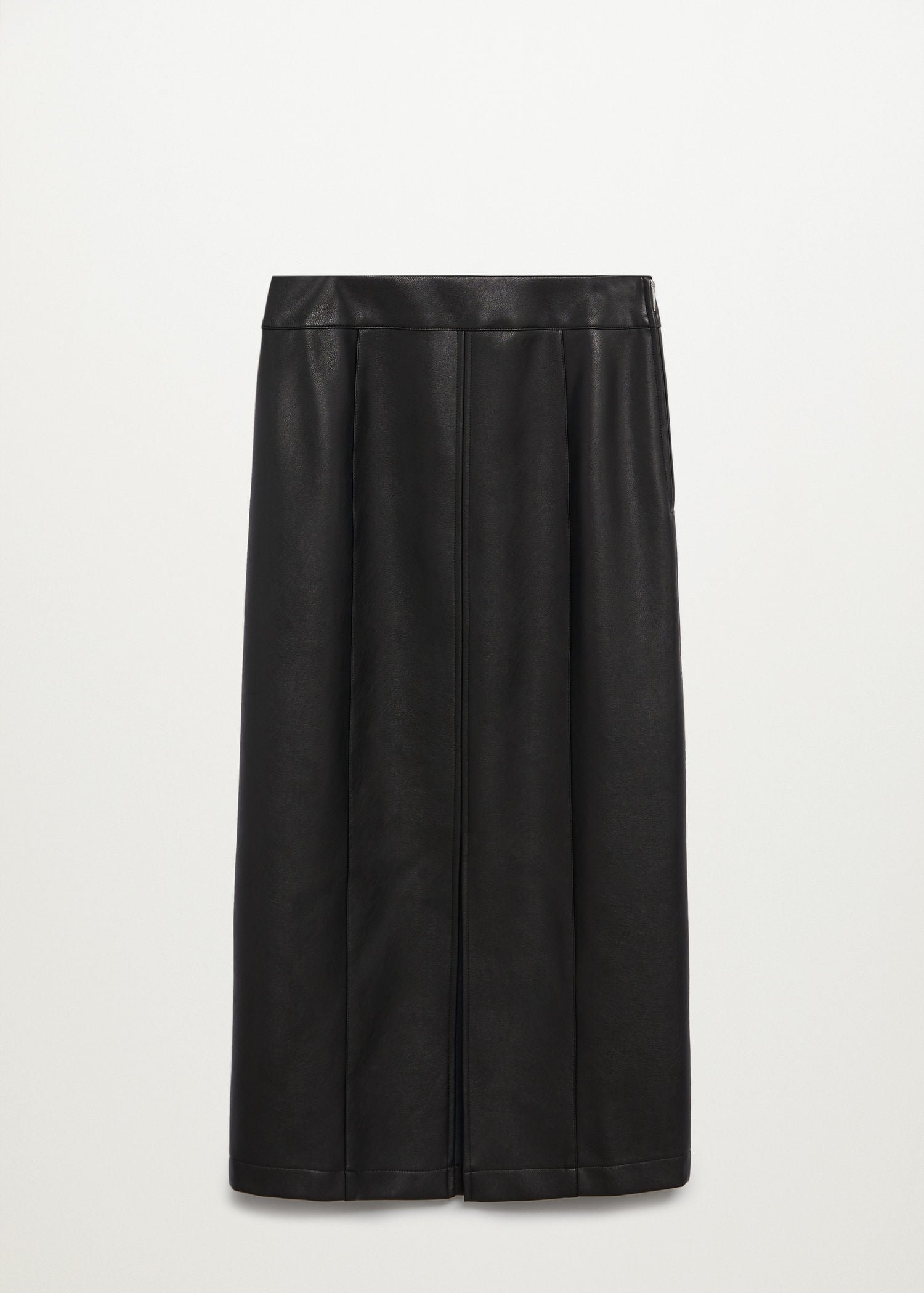 MANGO Faux-Leather Pencil Skirt in Black | Endource